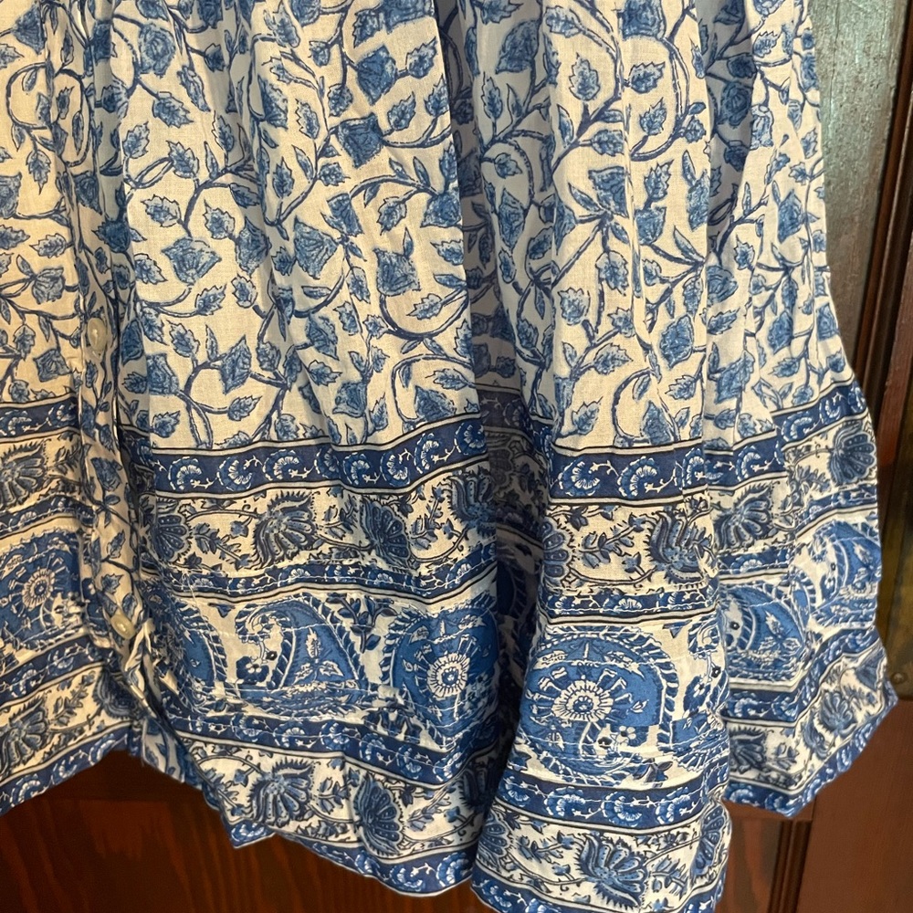 J. Crew Pintuck mini shirtdress in bandana block print NWT - Picture 7 of 9